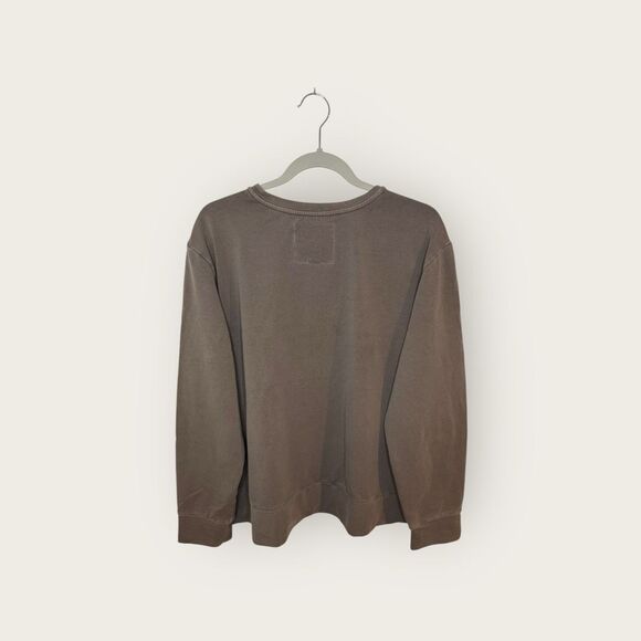 PeaceLoveWorld Graphic Long Sleeve Crewneck Sweater Gray Size Large - Picture 2 of 5